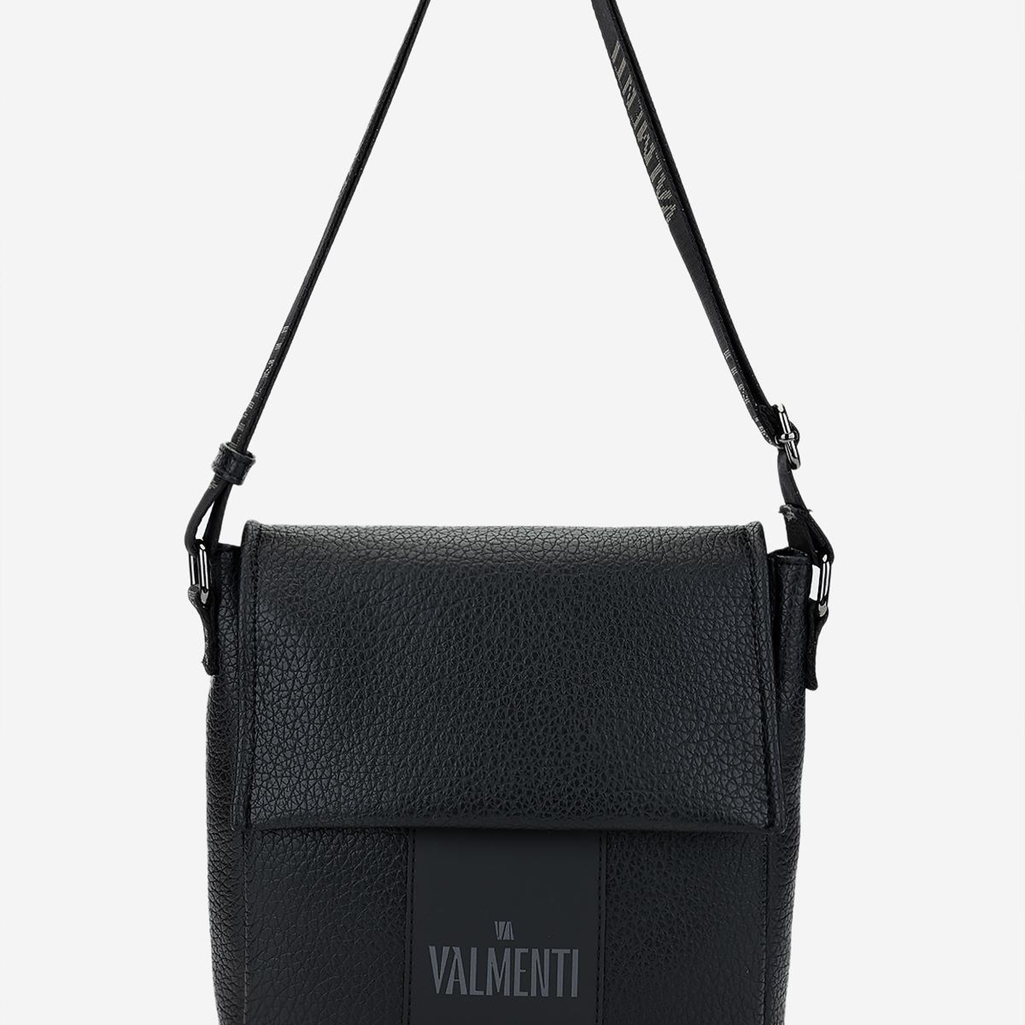 Valmenti Erkek Vegan Siyah Floter Postacı Çanta