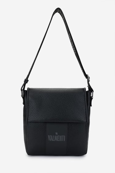  Valmenti Erkek Vegan Siyah Floter Postacı Çanta