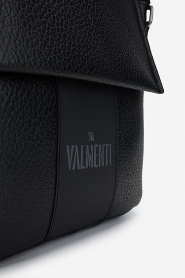  Valmenti Erkek Vegan Siyah Floter Postacı Çanta