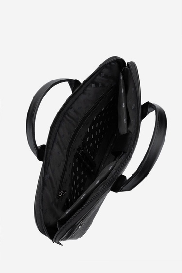  Valmenti Erkek Vegan Siyah Floter Evrak Çantası