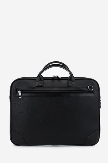  Valmenti Erkek Vegan Siyah Floter Evrak Çantası