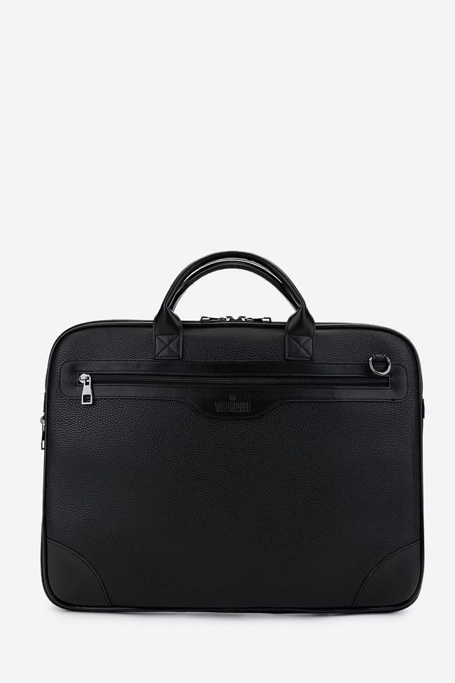  Valmenti Erkek Vegan Siyah Floter Evrak Çantası