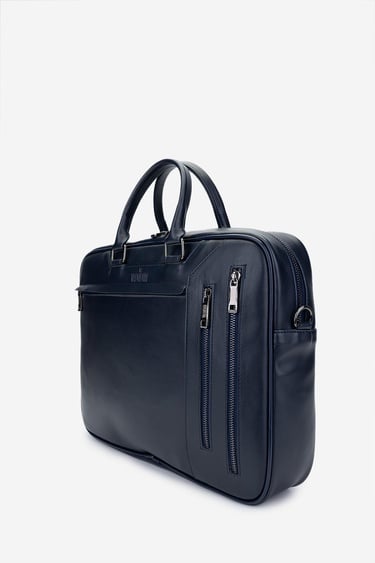  Valmenti Erkek Vegan Lacivert Evrak Çantası