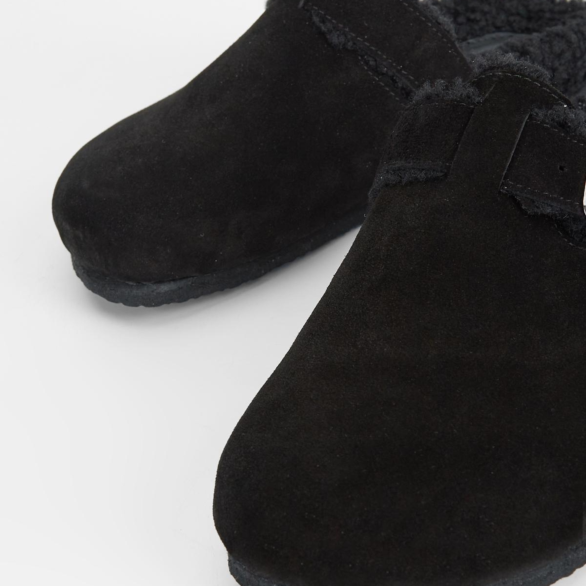 Valmenti Acrux Kadın Siyah Süet Hakiki Deri Düz Terlik