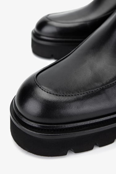  Valmenti Kadın Hakiki Deri Siyah Deri Casual Çizme