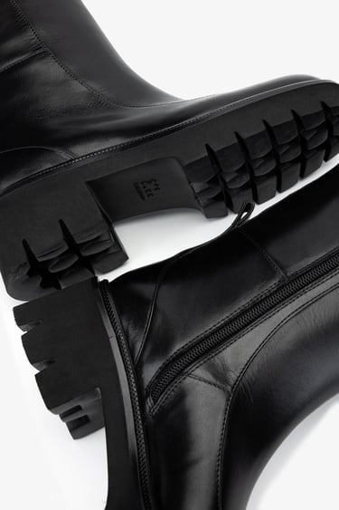  Valmenti Kadın Hakiki Deri Siyah Deri Casual Çizme