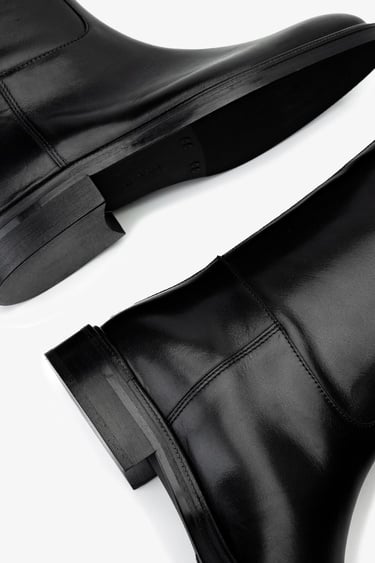  Valmenti Kadın Hakiki Deri Siyah Deri Casual Çizme