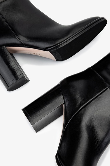  Valmenti Kadın Hakiki Deri Siyah Deri Casual Çizme