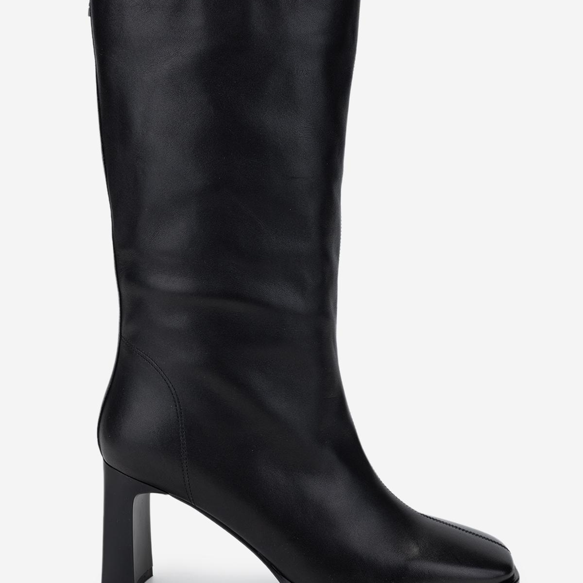 Valmenti Kadın Siyah Deri Topuklu Çizme