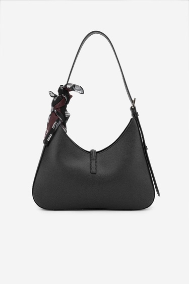  Valmenti Ekips Kadın Siyah Hakiki Deri Omuz Çanta