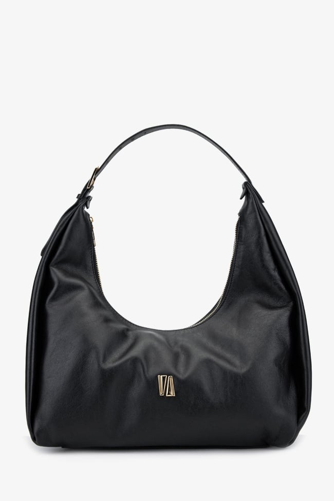  Valmenti Hakky Kadın Siyah Hakiki Deri Omuz Çanta