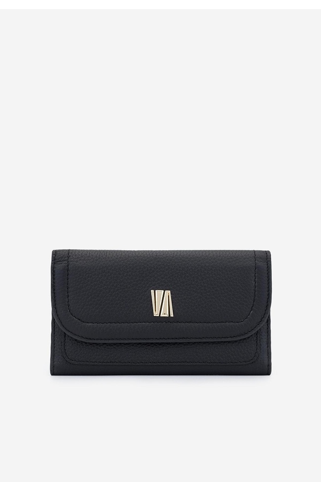  Valmenti Essento Kadın Siyah Floter Hakiki Deri Cuzdan,Kartlık,Anahtarlık