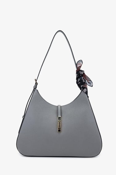  Valmenti Samty Kadın Gri Hakiki Deri Omuz Çanta