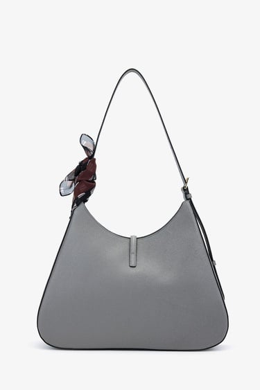  Valmenti Samty Kadın Gri Hakiki Deri Omuz Çanta