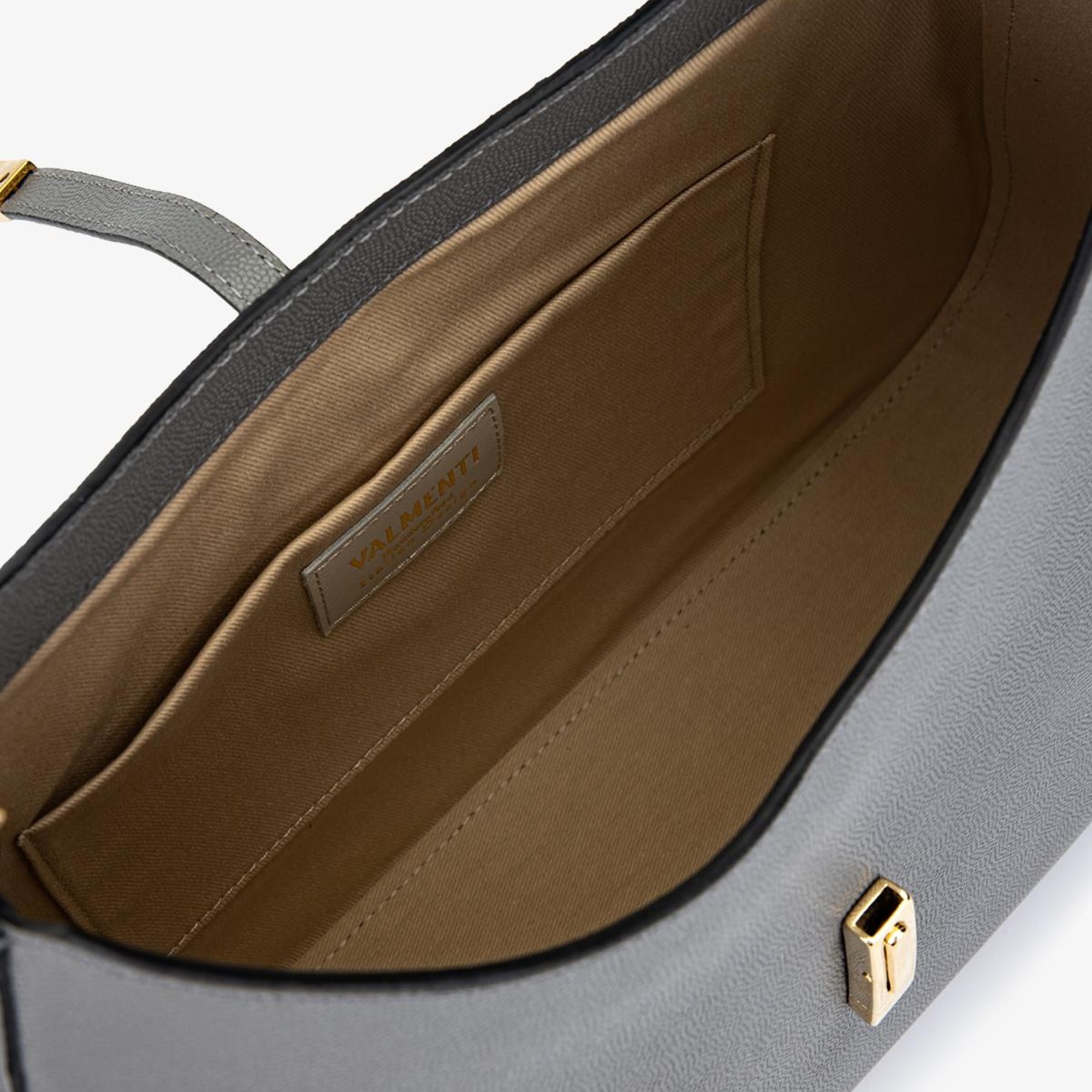 Valmenti Samty Kadın Gri Hakiki Deri Omuz Çanta