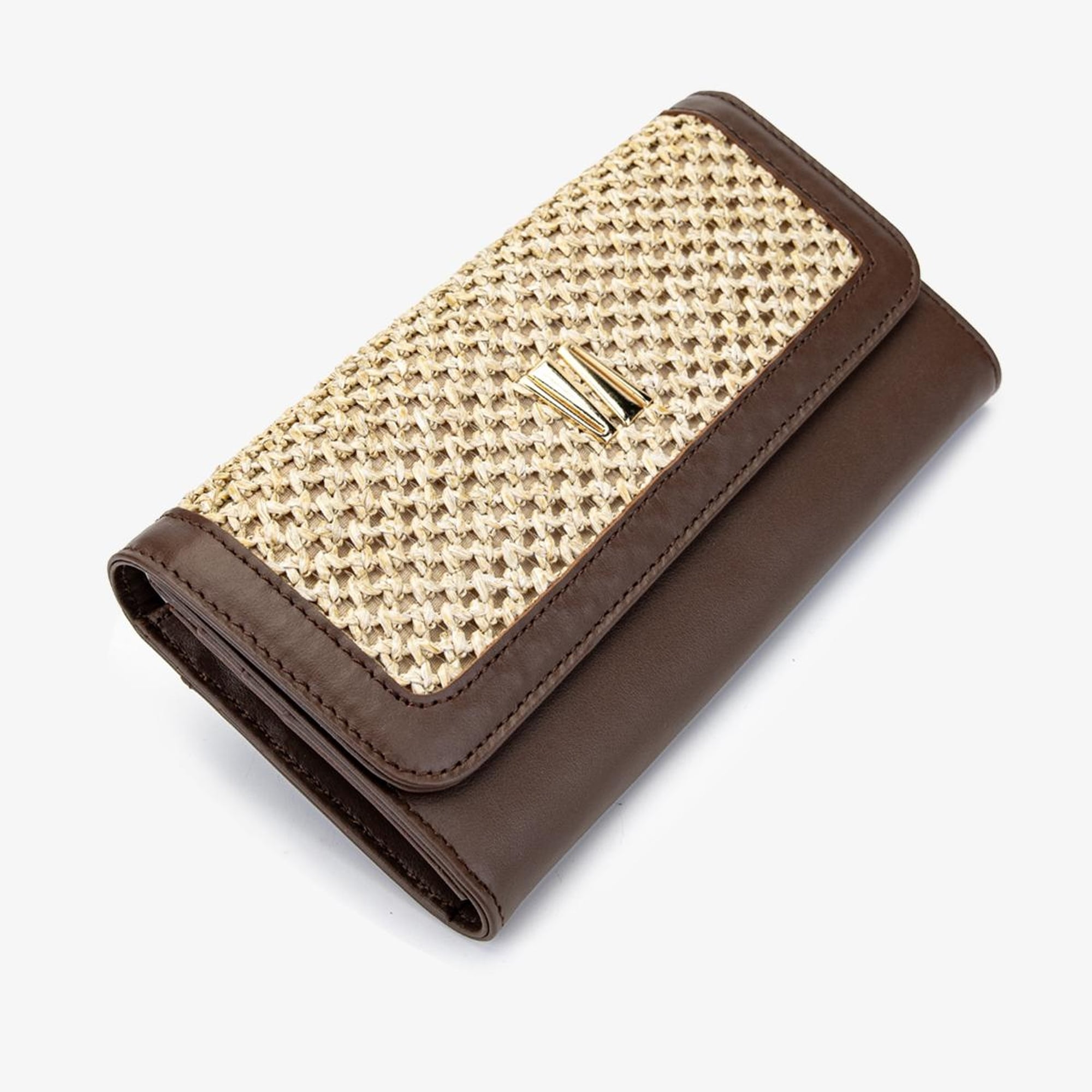 Valmenti Kadın Deri Hasır Cüzdan Cuzdan