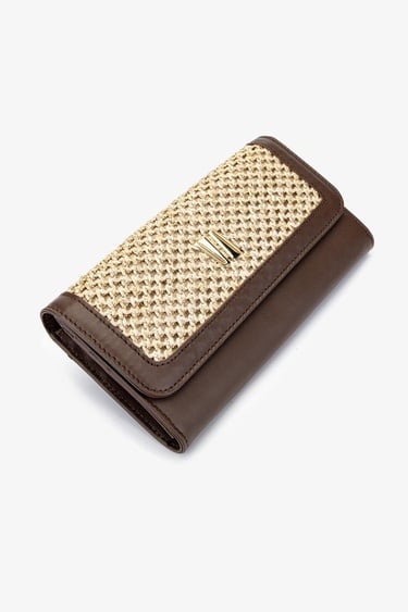  Valmenti Kadın Deri Hasır Cüzdan Cuzdan