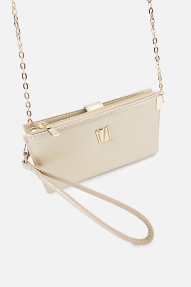  Valmenti Janti Kadın Altın Hakiki Deri El Çantası