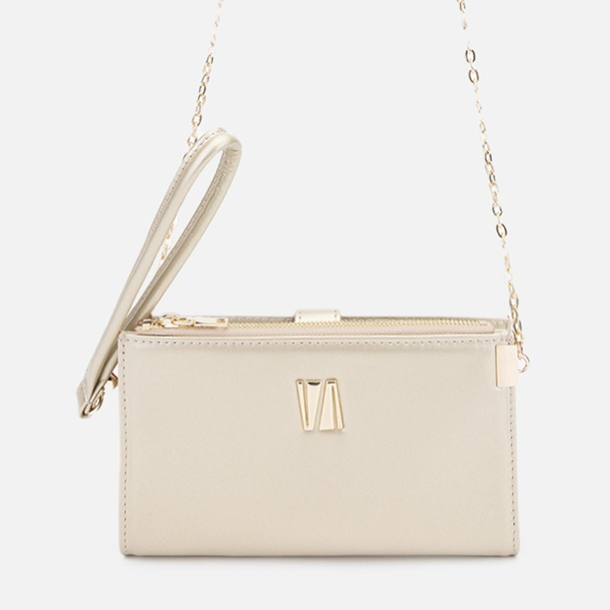 Valmenti Janti Kadın Altın Hakiki Deri El Çantası