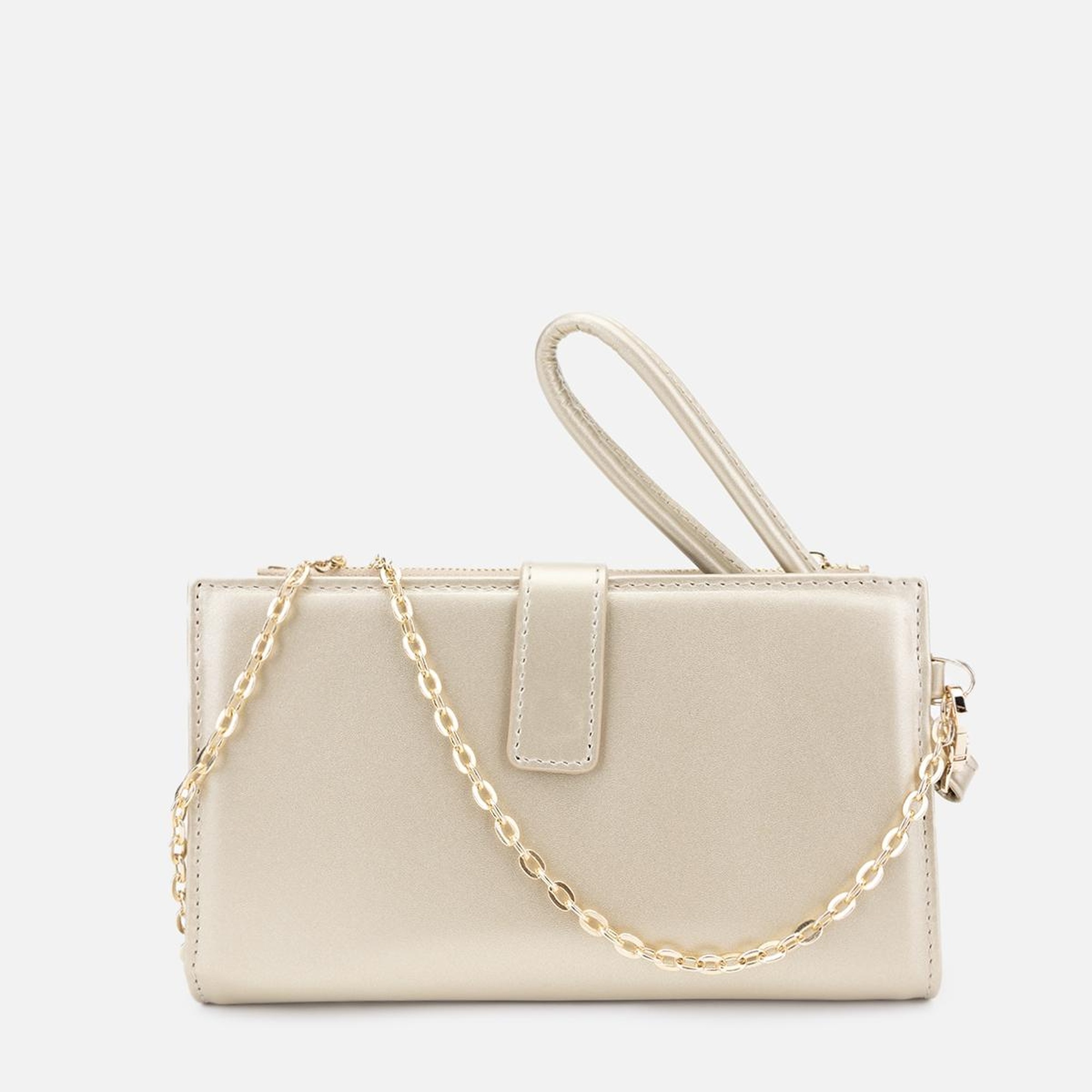 Valmenti Janti Kadın Altın Hakiki Deri El Çantası