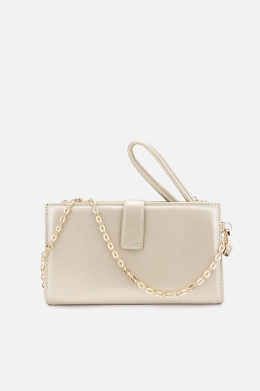  Valmenti Janti Kadın Altın Hakiki Deri El Çantası