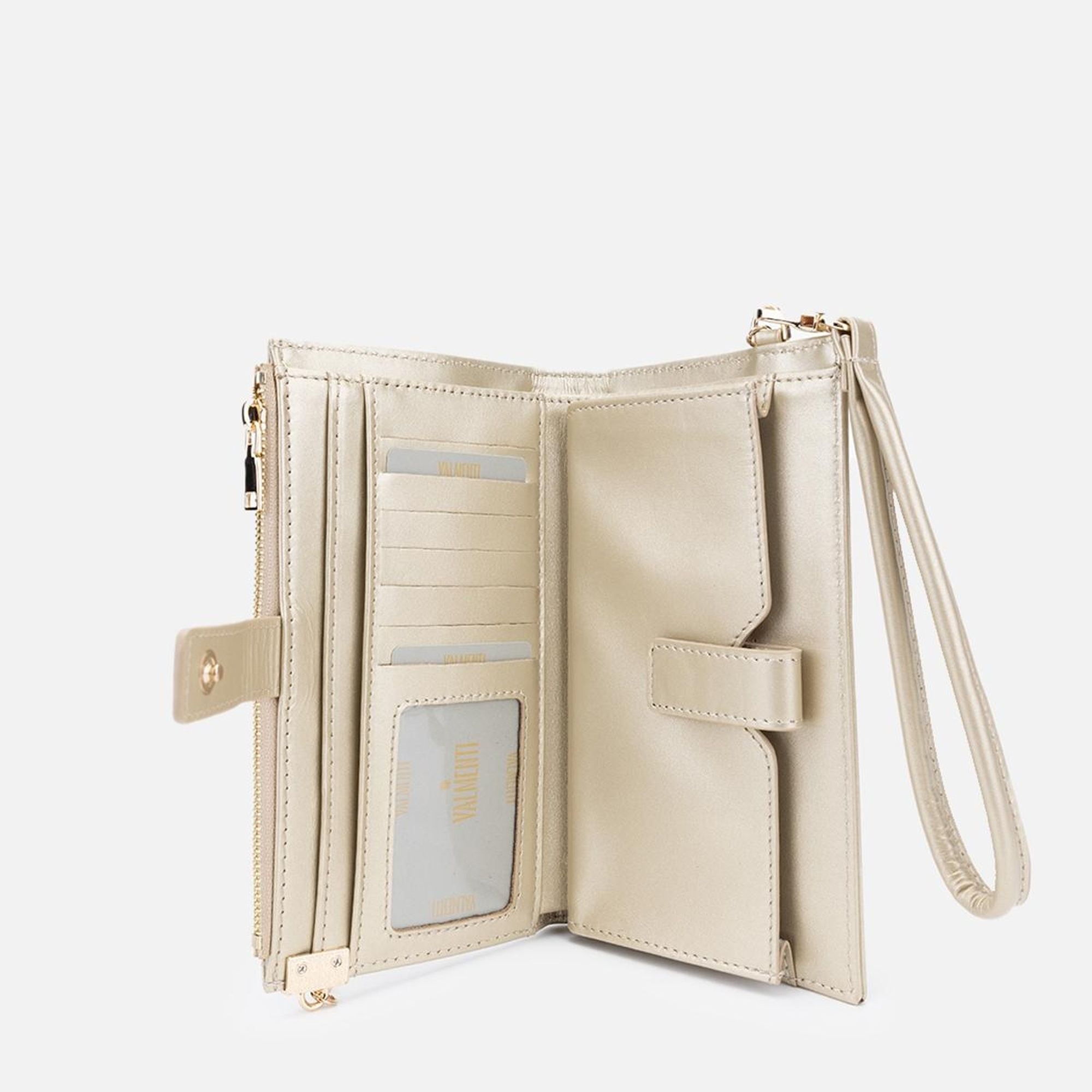 Valmenti Janti Kadın Altın Hakiki Deri El Çantası