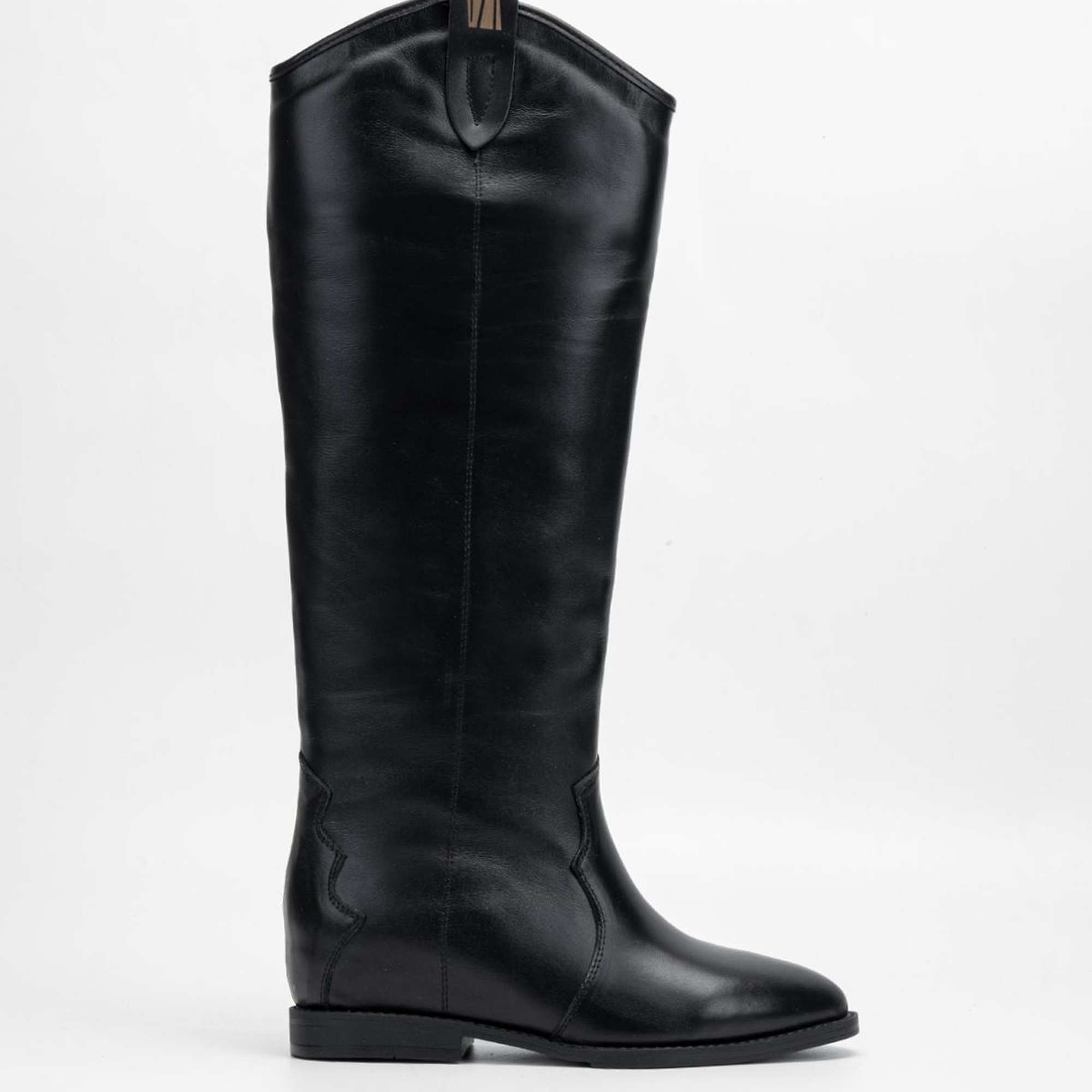 Valmenti Kadın Siyah Hakiki Deri Çizme