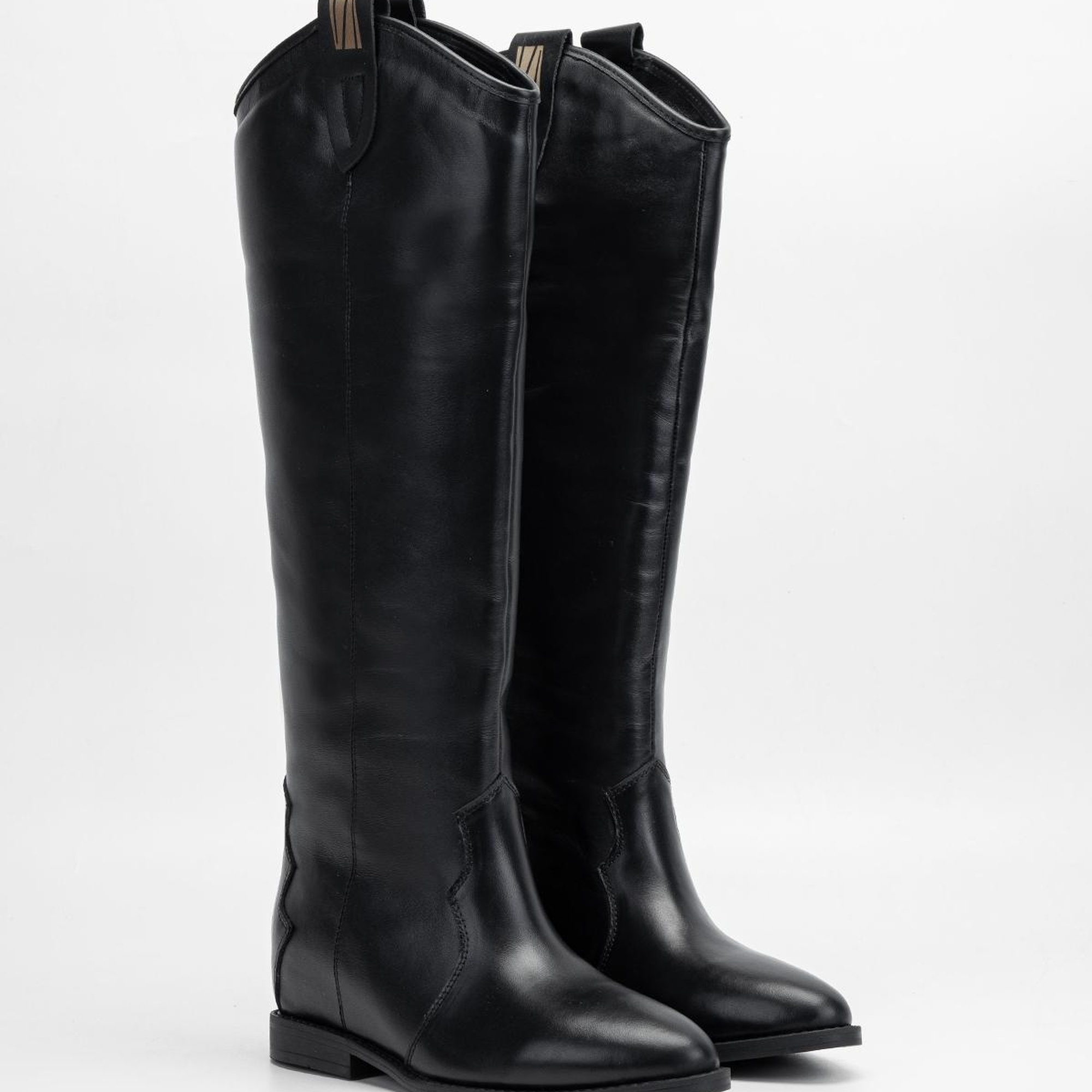 Valmenti Kadın Siyah Hakiki Deri Çizme