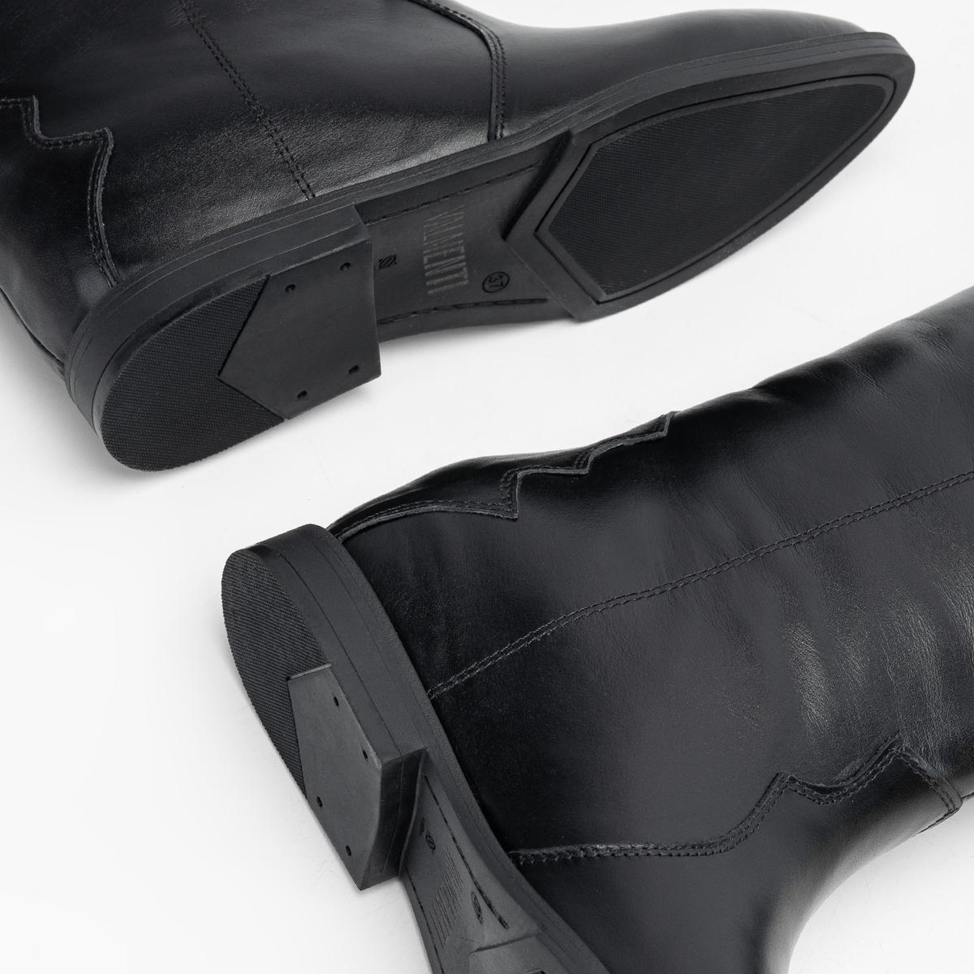 Valmenti Kadın Siyah Hakiki Deri Çizme