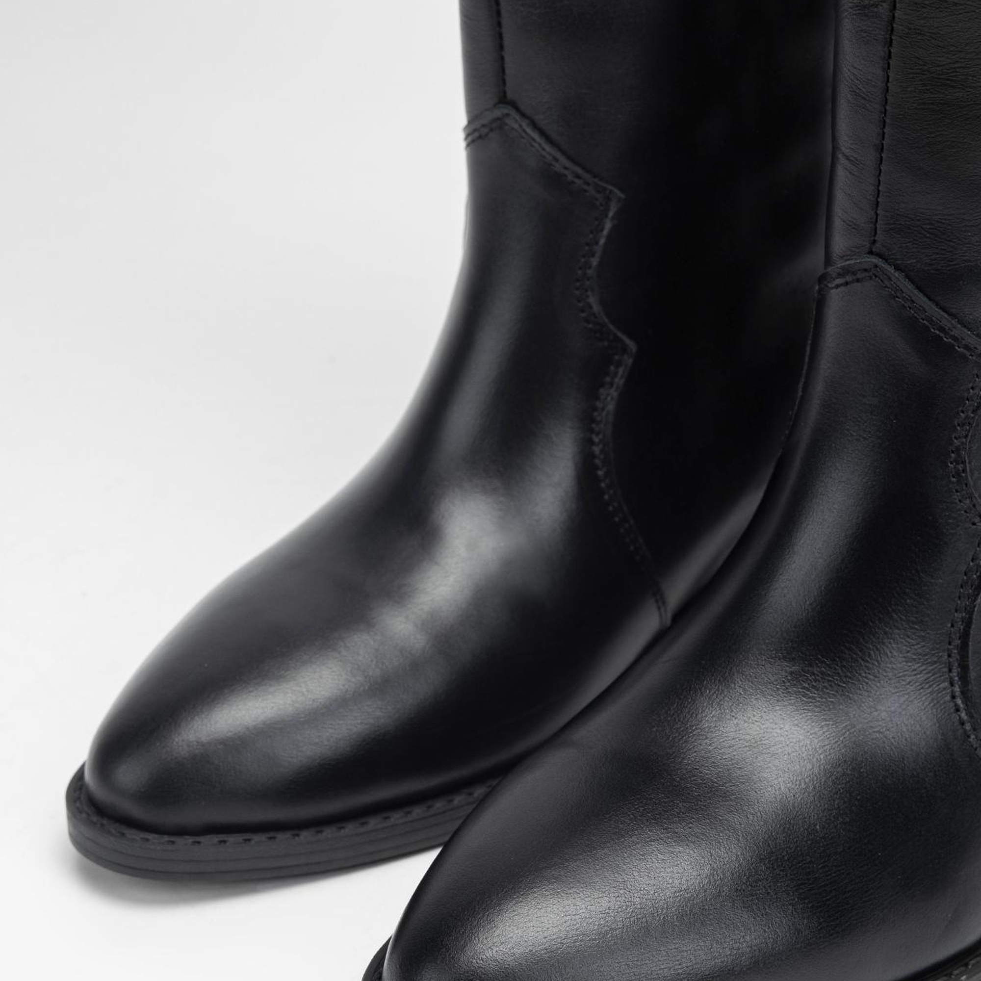 Valmenti Kadın Siyah Hakiki Deri Çizme