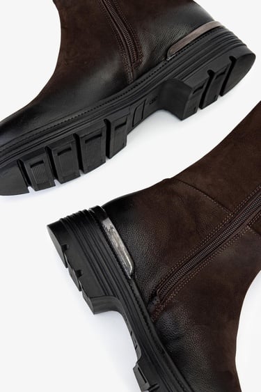  Valmenti Kadın Hakiki Deri Kahverengi Nubuk Casual Çizme