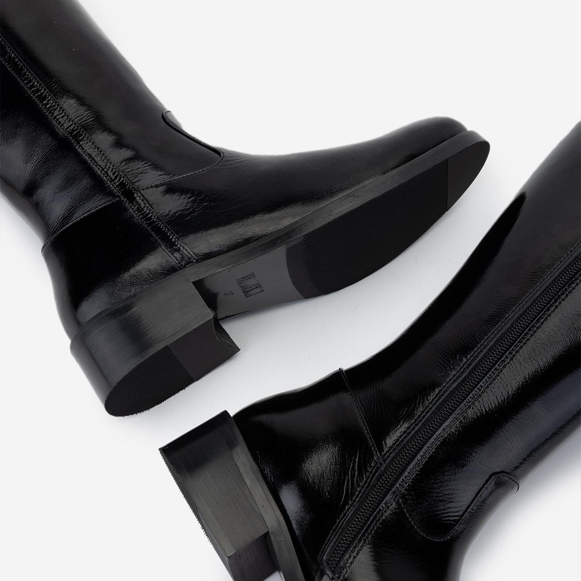 Valmenti Kadın Siyah Rugan Casual Çizme