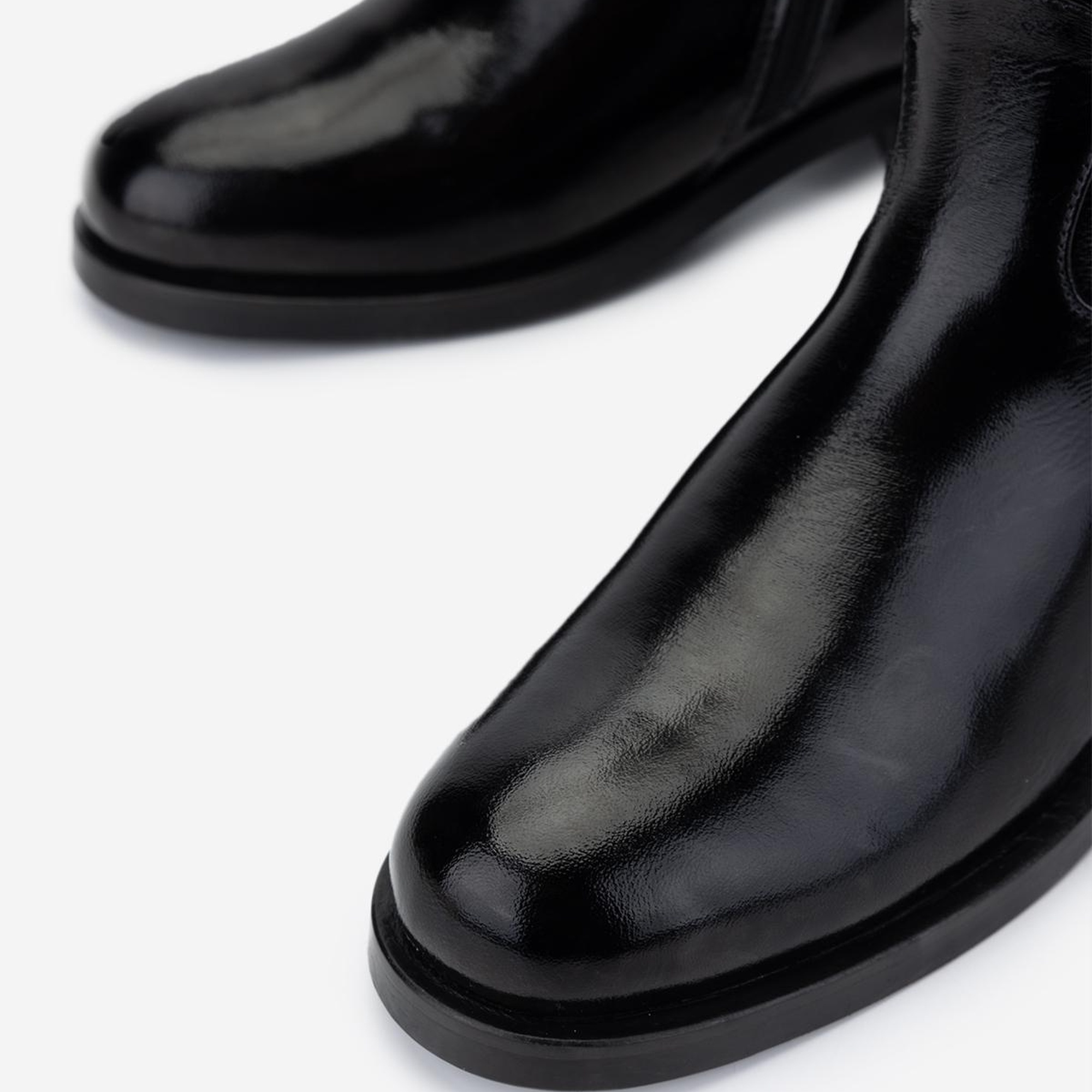 Valmenti Kadın Siyah Rugan Casual Çizme