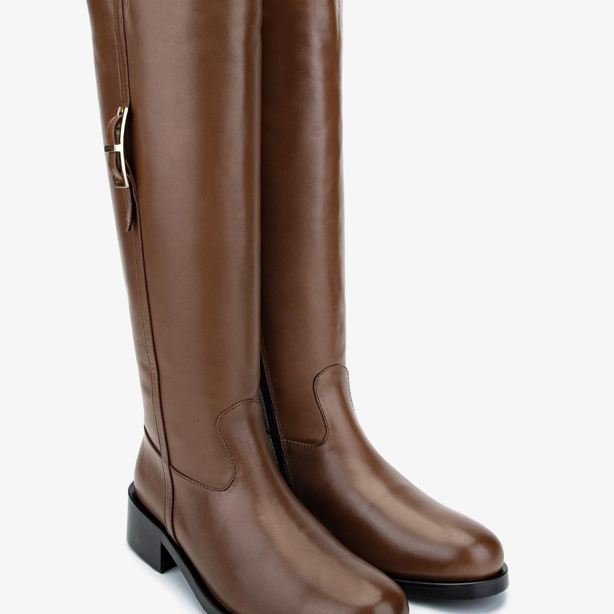 Valmenti Kadın Taba Deri Casual Çizme