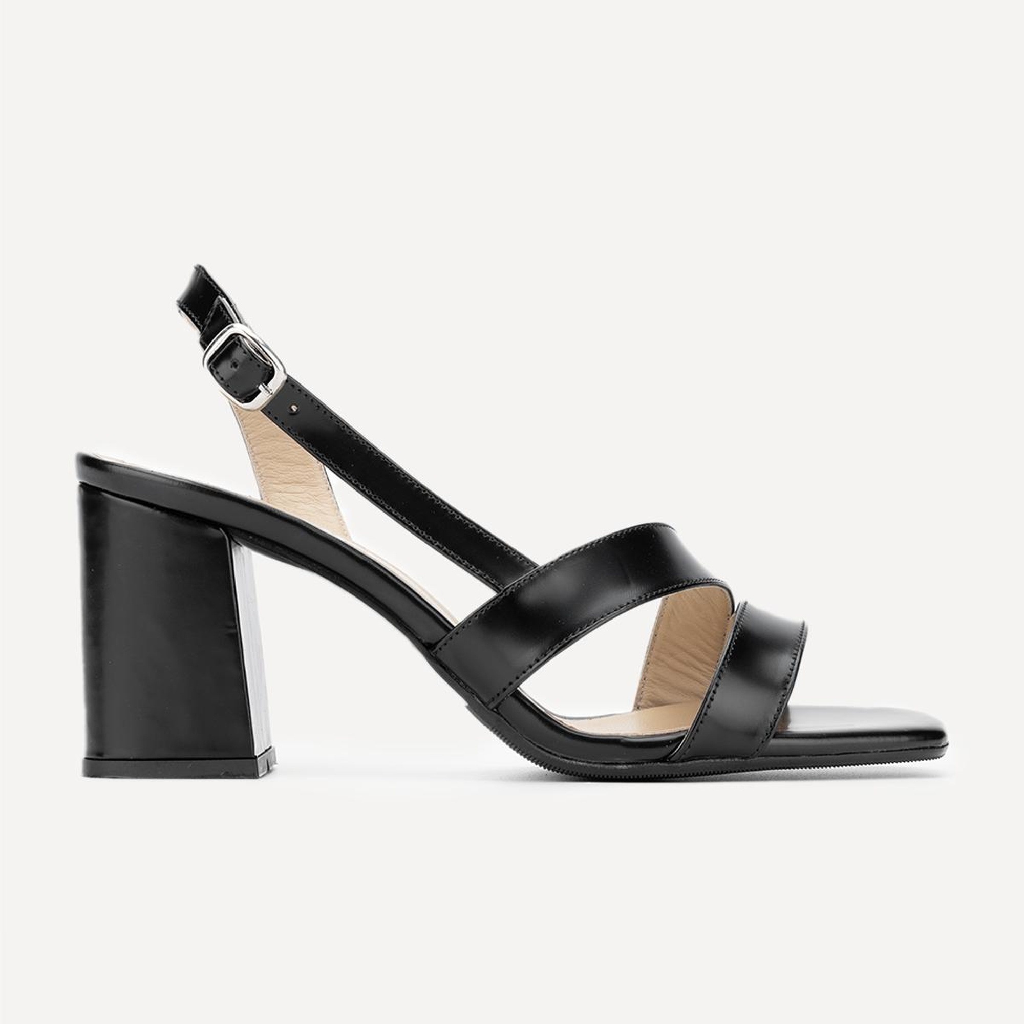 Valmenti Zayna Kadın Siyah Açma Hakiki Deri Sandalet