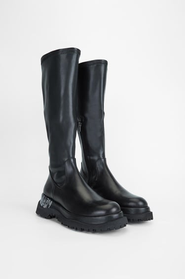 Valmenti Kadın Siyah Hakiki Deri Çizme