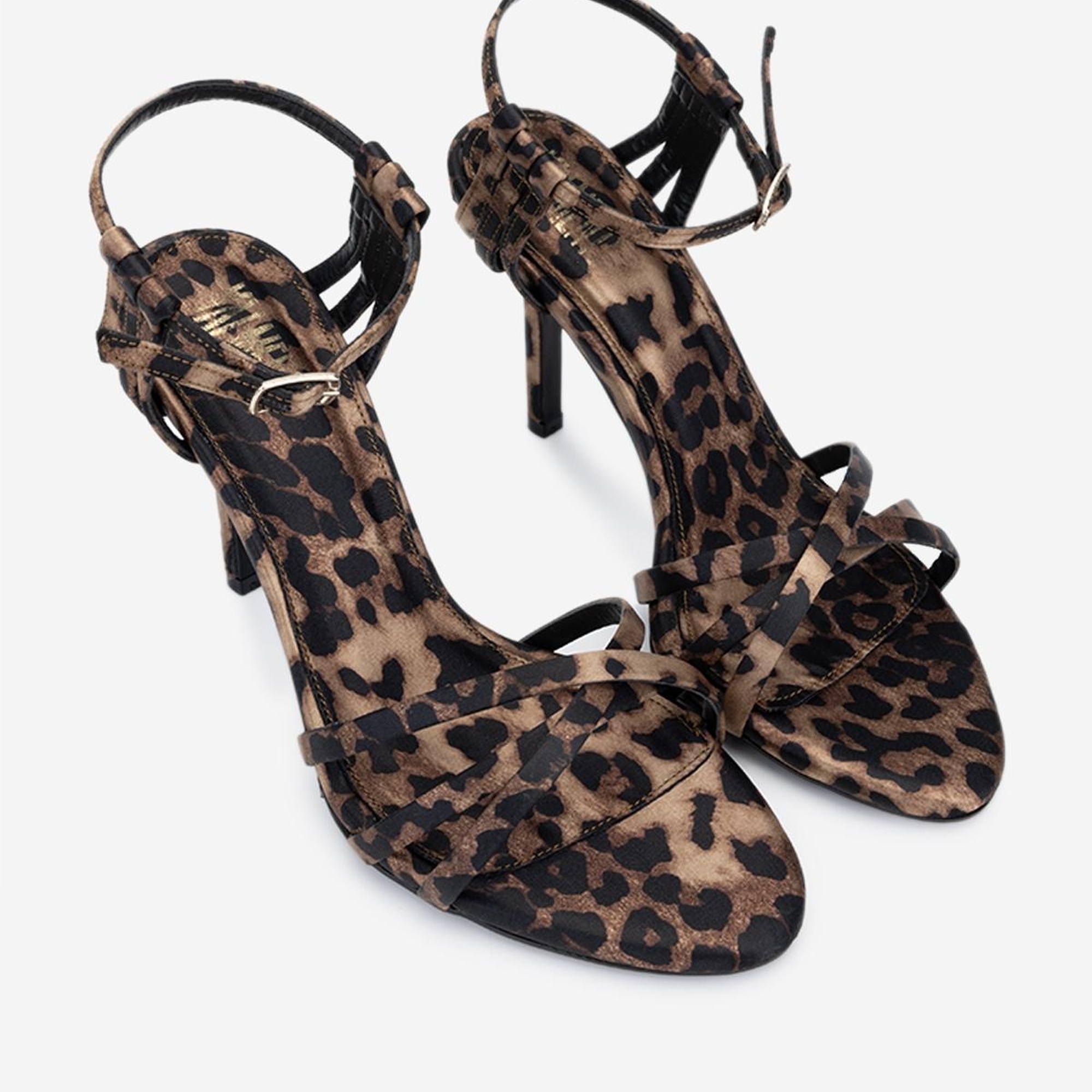 Valmenti Zeno Kadın leopar Hakiki Deri Topuklu Sandalet