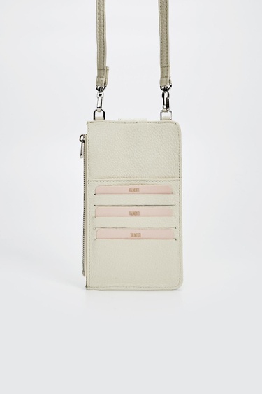  Valmenti Kadın Bej Hakiki Deri Cuzdan,Kartlık,Anahtarlık