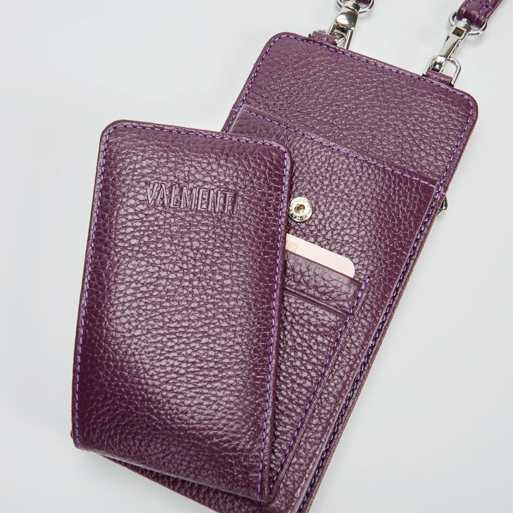 Valmenti Kadın Mor Hakiki Deri GÜNLÜK Cuzdan,Kartlık,Anahtarlık