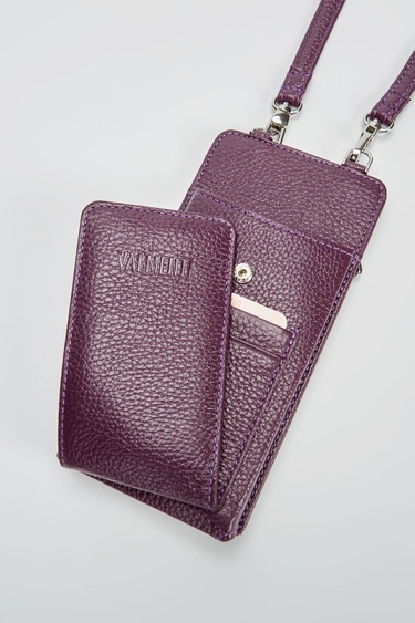  Valmenti Kadın Mor Hakiki Deri GÜNLÜK Cuzdan,Kartlık,Anahtarlık