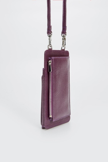  Valmenti Kadın Mor Hakiki Deri GÜNLÜK Cuzdan,Kartlık,Anahtarlık