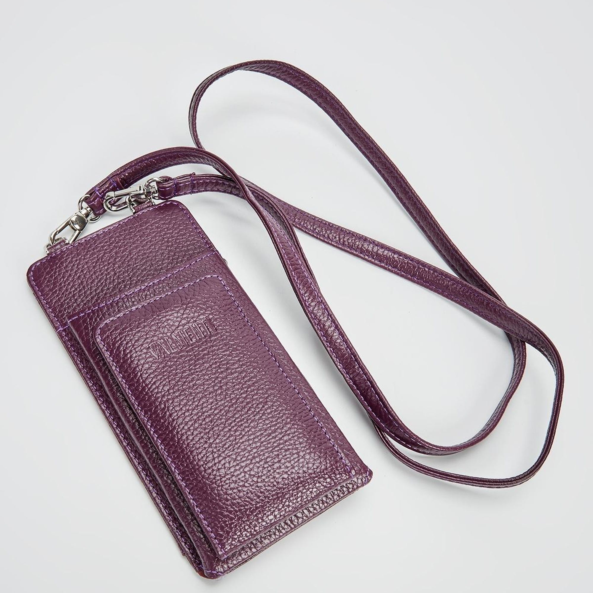Valmenti Kadın Mor Hakiki Deri GÜNLÜK Cuzdan,Kartlık,Anahtarlık