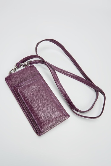  Valmenti Kadın Mor Hakiki Deri GÜNLÜK Cuzdan,Kartlık,Anahtarlık