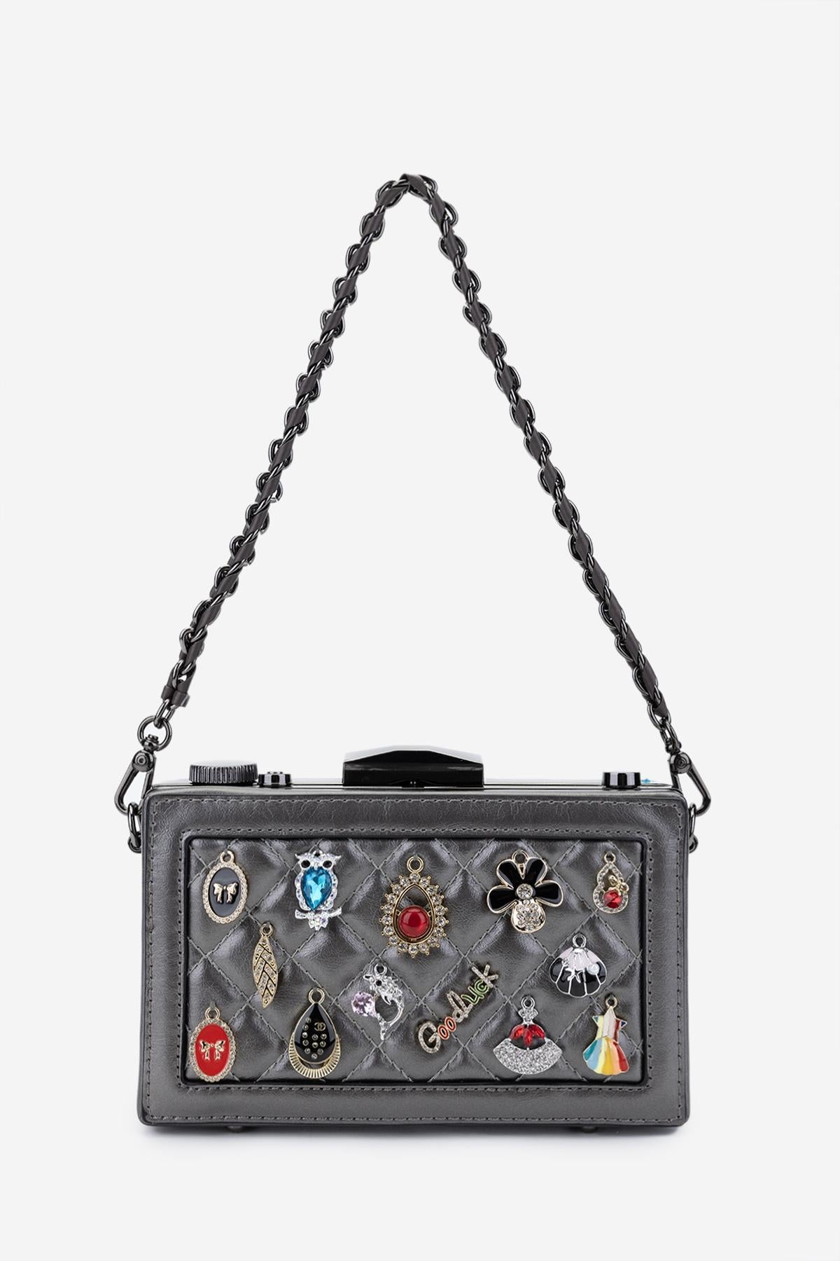  Valmenti Kadın Vegan Metalik Omuz Çanta