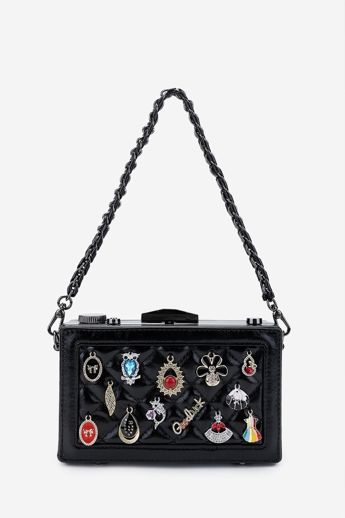  Valmenti Kadın Vegan Siyah Omuz Çanta