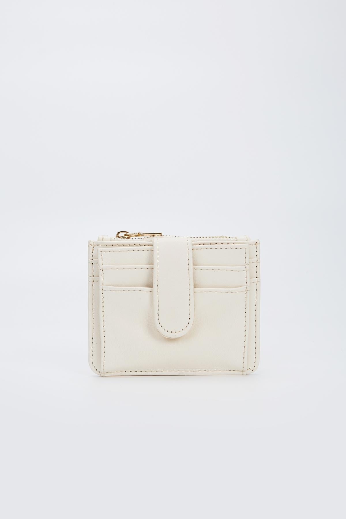  Valmenti Kadın Krem Hakiki Deri GÜNLÜK Cuzdan,Kartlık,Anahtarlık