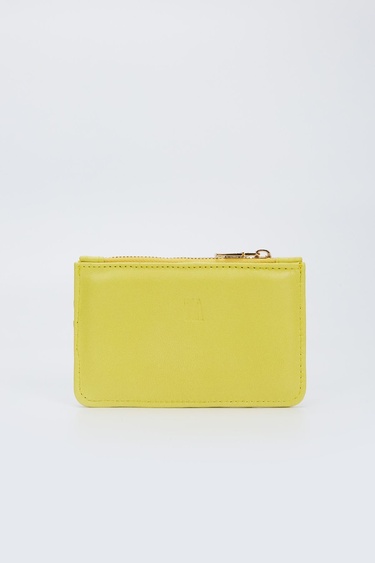  Valmenti Kadın Sarı Hakiki Deri GÜNLÜK Cuzdan,Kartlık,Anahtarlık