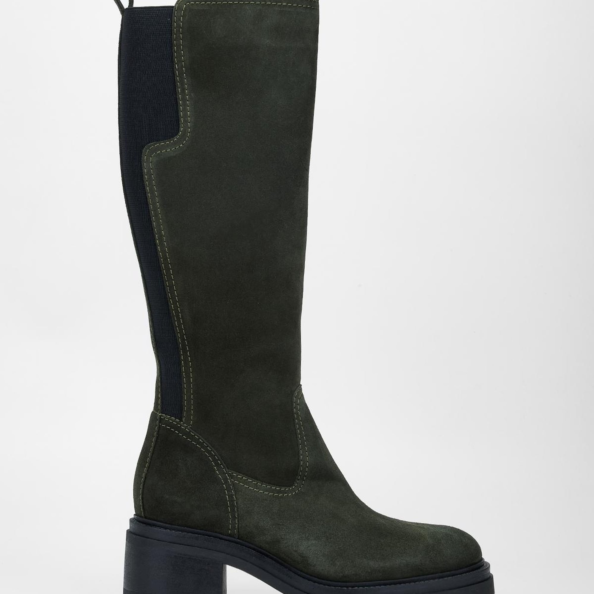 Valmenti Kadın Haki Süet Hakiki Deri Çizme