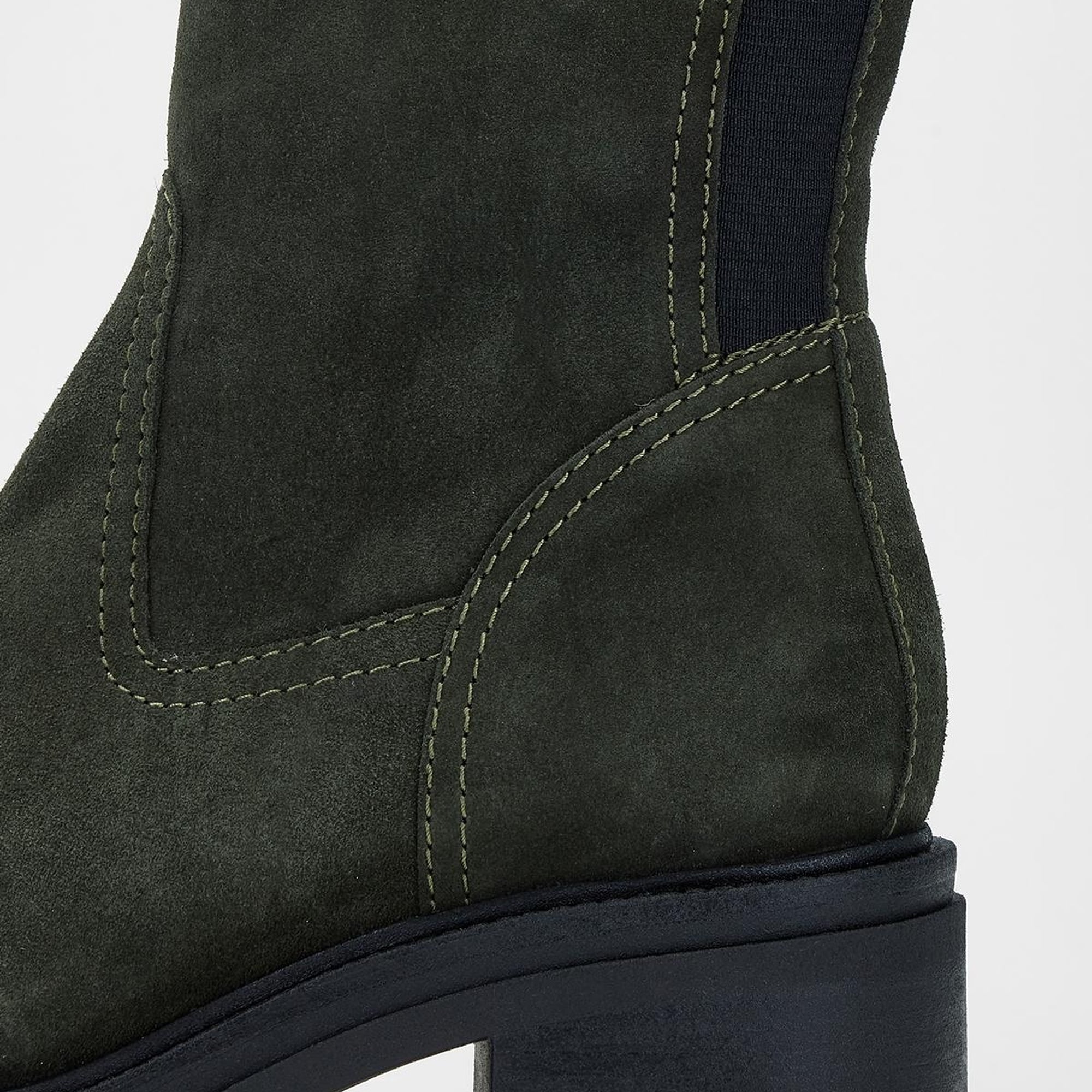 Valmenti Kadın Haki Süet Hakiki Deri Çizme