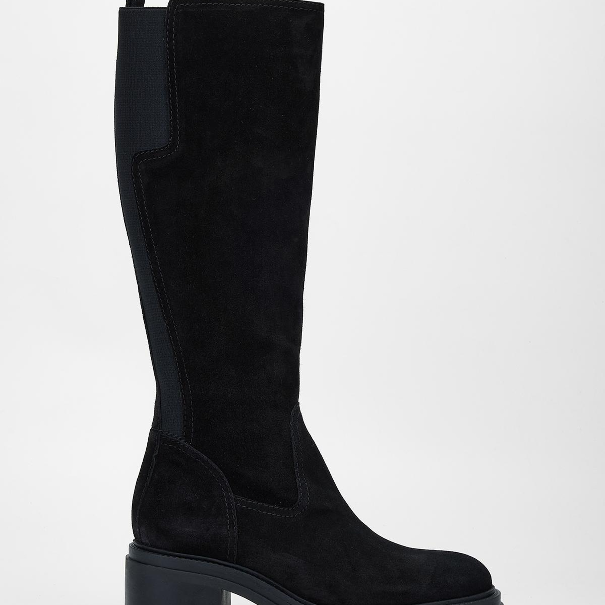 Valmenti Kadın Siyah Süet Hakiki Deri Çizme